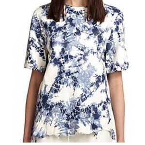 ALEXANDER WANG Lambskin‎ Tie-Dye leather Top Size 6
